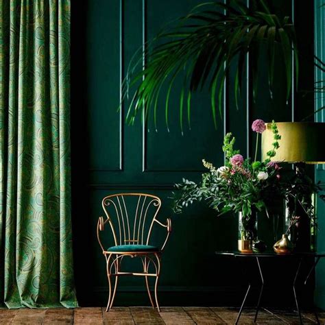 dark green living room curtains|dark green curtains with pattern.